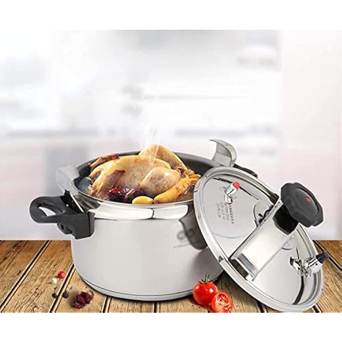 إن تك قدر ضغط من الألومنيوم سعة 11 لترًا بمقبض من الباكليت وتلميع المرآة وقفل أمان فائق وطهي الطعام في وقت أقل وسهل الفتح والإغلاق ومناسب لجميع أنواع المواقد سعة 11 لترًا - Image 4