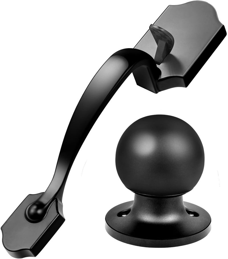 Voltstorm Front Door Handle Lever with Interior Knob Set 304 Stainless Steel Front Door Lock Set Door Black Exterior Door Handle Thicknesses 138 to 178