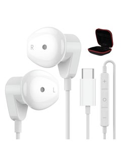 USB C Headphones for iPad Pro 15 Pro, USB Type C Earphones HiFi Stereo USB C Wired Earbuds with Microphone Volume Control for S23 Ultra S22 S21 Note20 A54 A53, Pixel 7 6 6a 5 4, OnePlus 9