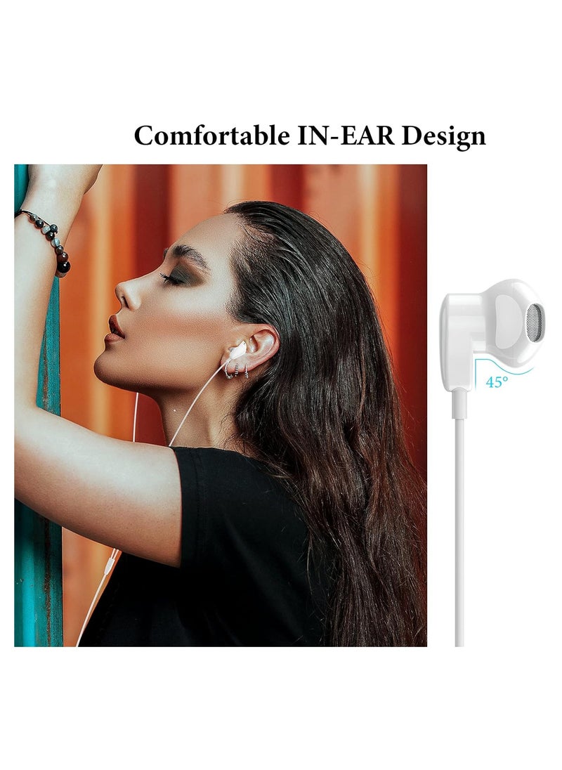 SYOSI - USB C Headphones for iPad Pro 15 Pro, USB Type C Earphones HiFi Stereo USB C Wired Earbuds with Microphone Volume Control for S23 Ultra S22 S21 Note20 A54 A53, Pixel 7 6 6a 5 4, OnePlus 9 - Image 1