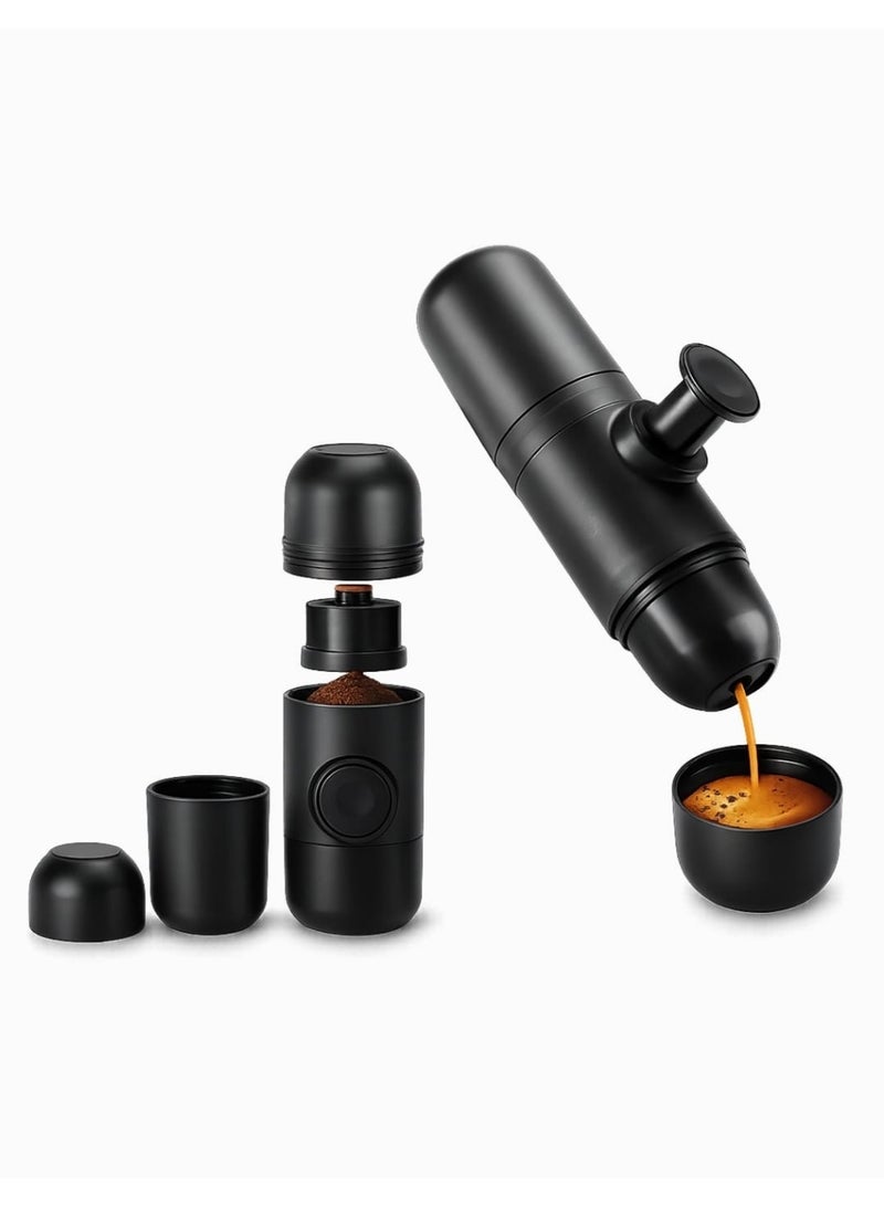 Portable Espresso Maker, Manual Handheld Coffee Machine for Travel, Camping, & Office - Perfect Crema, Lightweight & Easy to Clean
