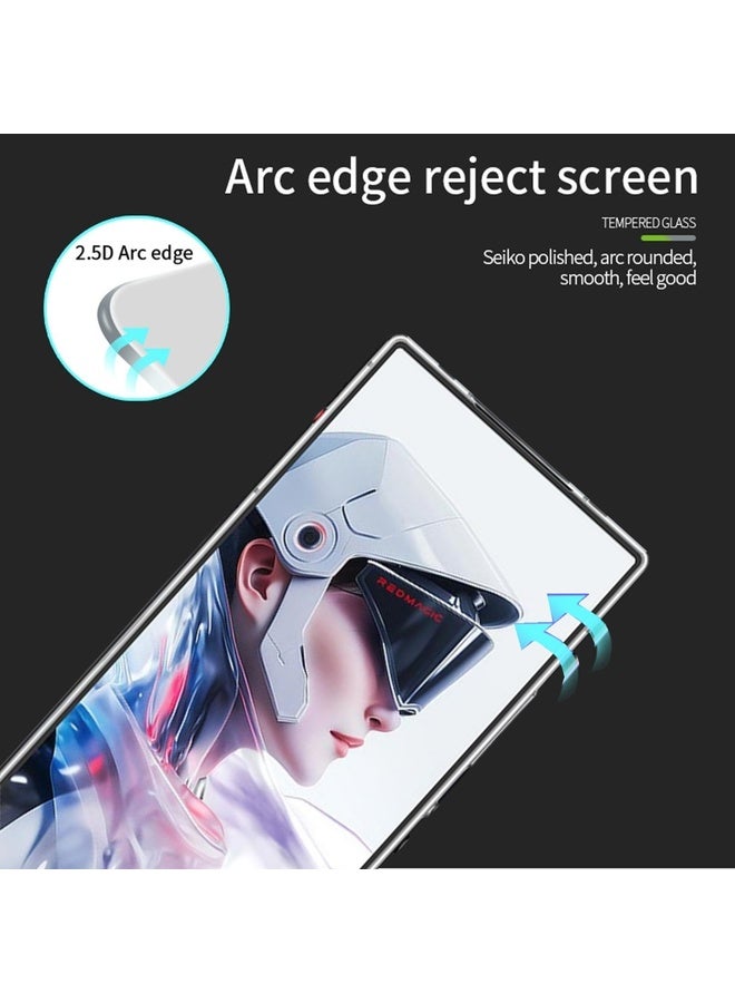 HuHa For ZTE nubia Red Magic 10 Air PINWUYO 9H 2.5D Full Screen Tempered Glass Film(Black) - Image 5