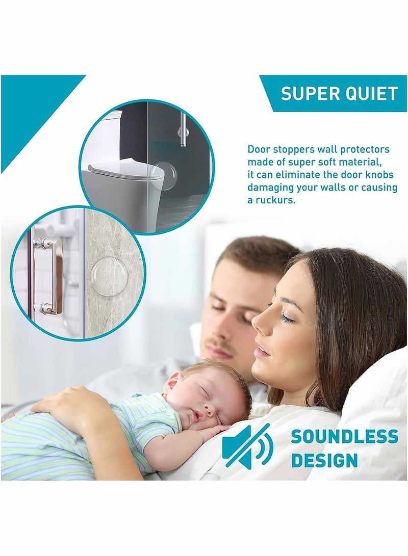 12 PCS Silicone Door Stopper Wall Protectors for Protecting Wall Door Handle Refrigerator Door - Image 5