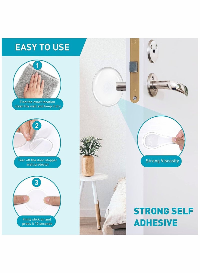 12 PCS Silicone Door Stopper Wall Protectors for Protecting Wall Door Handle Refrigerator Door - Image 3