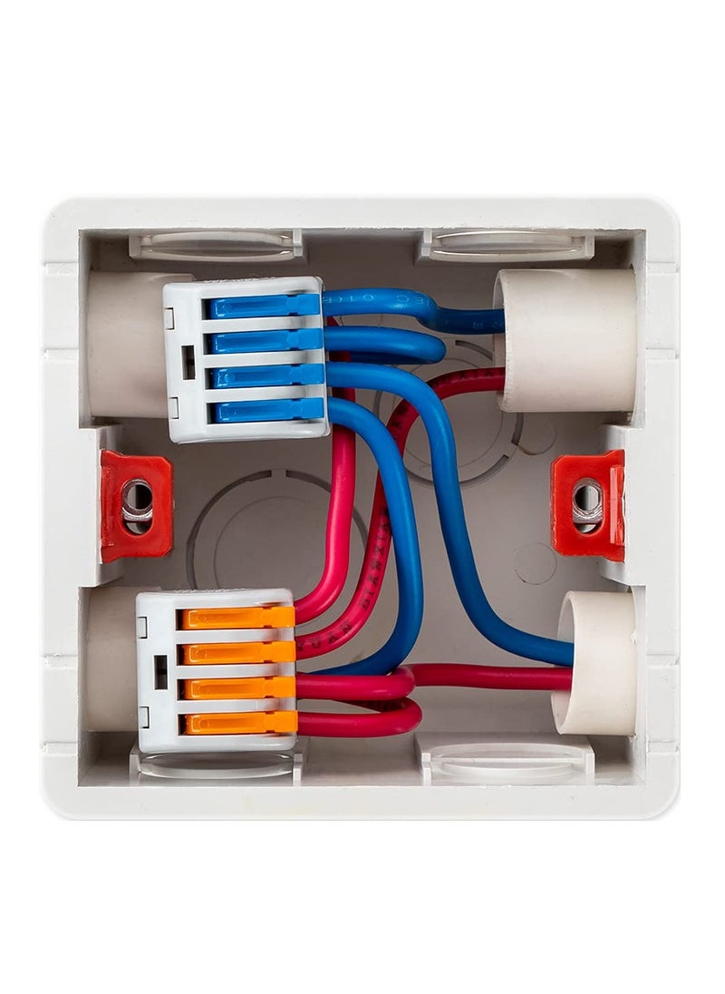 Generic 141Pcs Lever Wire Connectors, Compact Splicing Conductor Connector for Solid Stranded Flexible Wires 28-12 AWG Blue  - Image 4