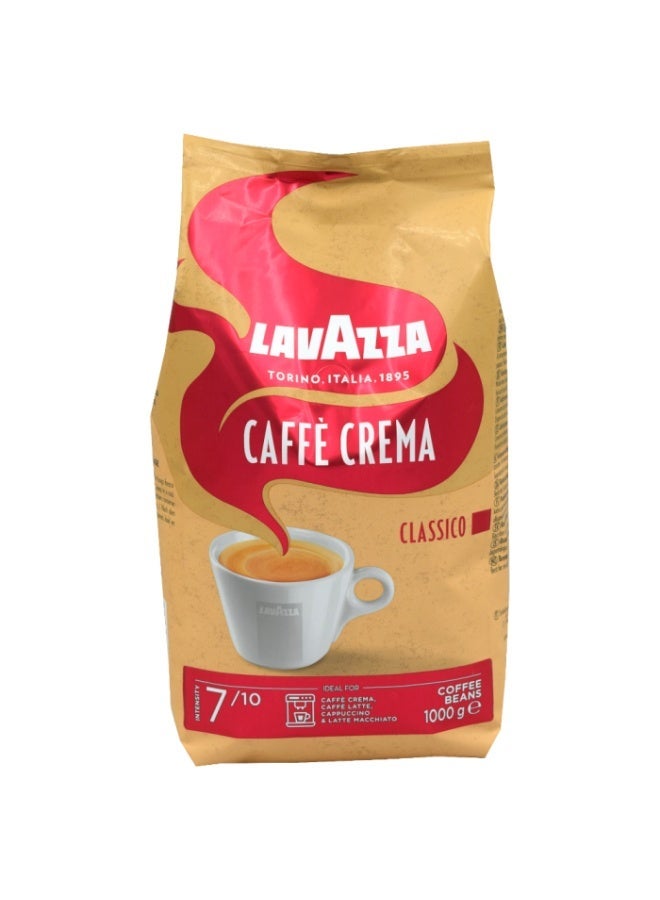Lavazza | Caffè Crema | Classico | Whole Coffee Beans | 1Kg | Medium Roast | Intensity 7/10 | Smooth & Rich Aroma - Image 1