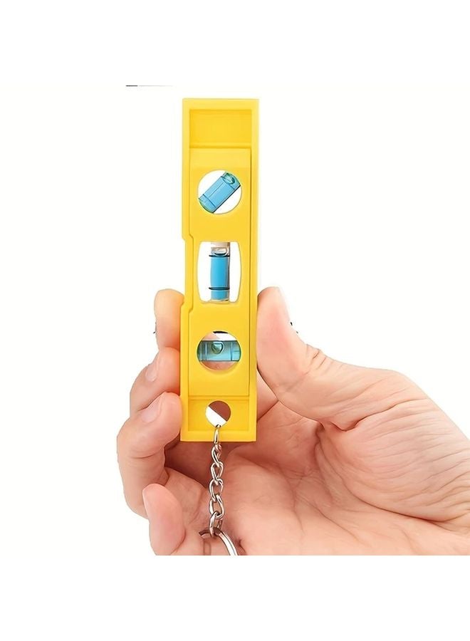 1pc Yellow Magnetic Torpedo Level Portable Industrial Measuring Tool with Hanging Chain - Image 1