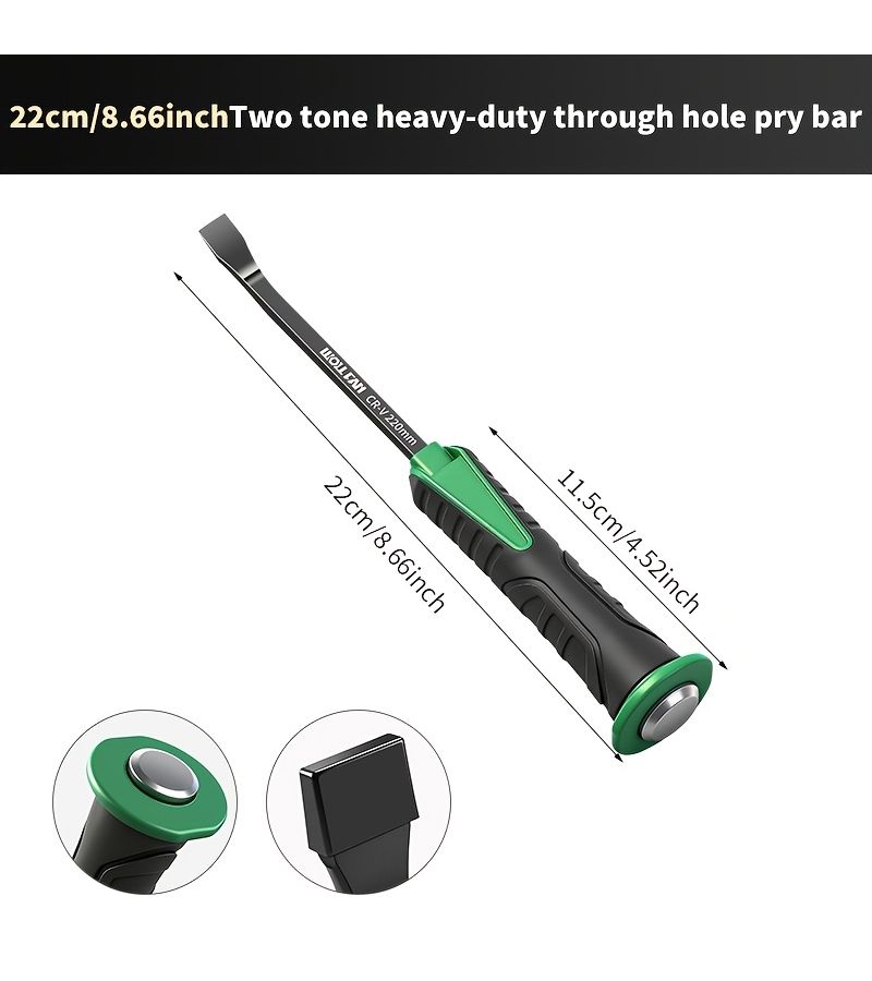 12 Inch Industrial Pry Bar Heart Shaped Tire Removal Hammerable Woodworking Tool - Image 2