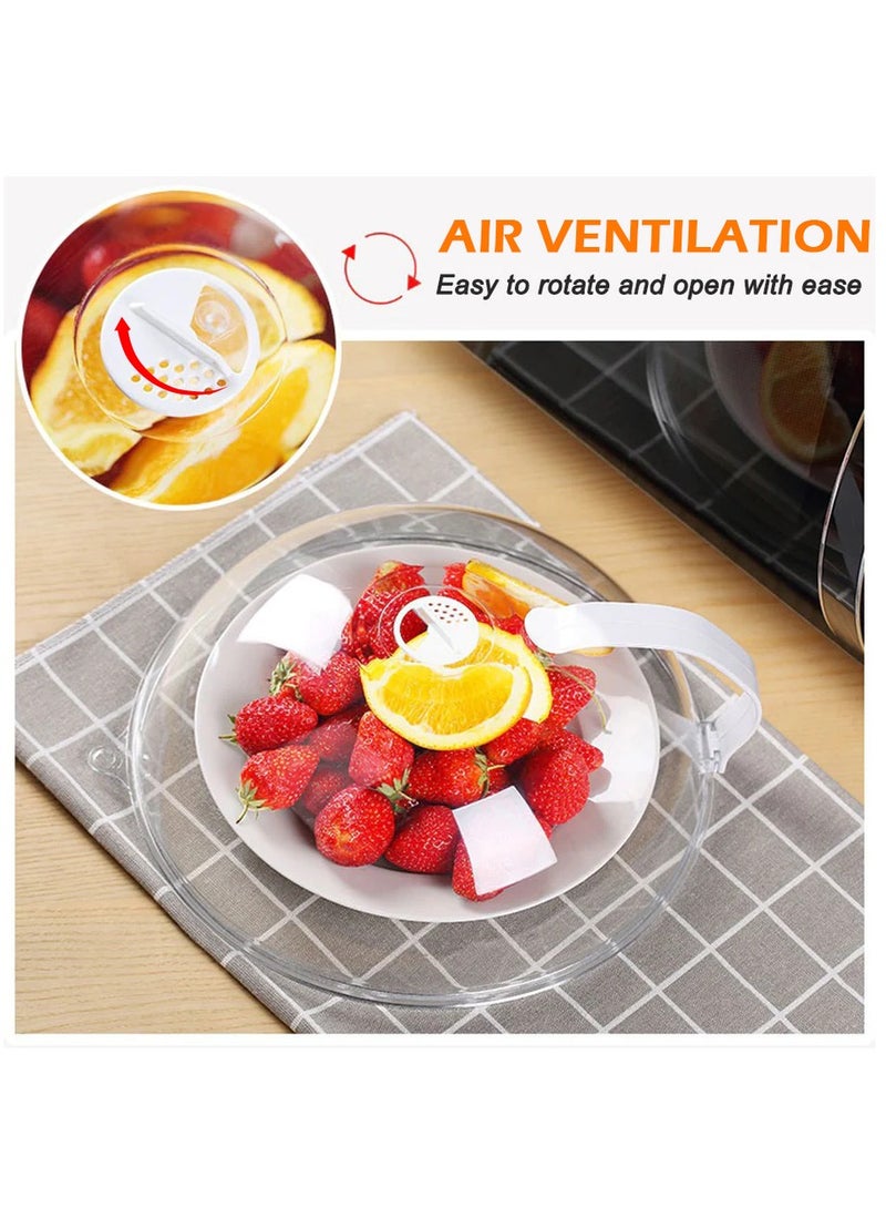 Arabest Microwave Splatter Cover, Clear Microwave Splash Guard Cooker Lid with Handle, Safe Plastic Microwave Plate Cover for Food Splatter - Image 4