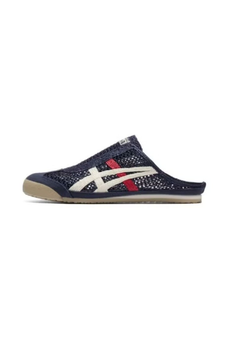Onitsuka Tiger MEXICO 66 SABOT Summer Casual Slide Sandals - Navy Blue/White/Red - Image 2