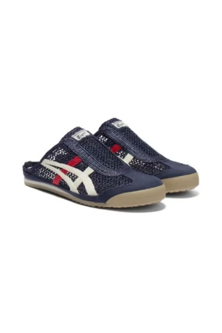 Onitsuka Tiger MEXICO 66 SABOT Summer Casual Slide Sandals - Navy Blue/White/Red - Image 4
