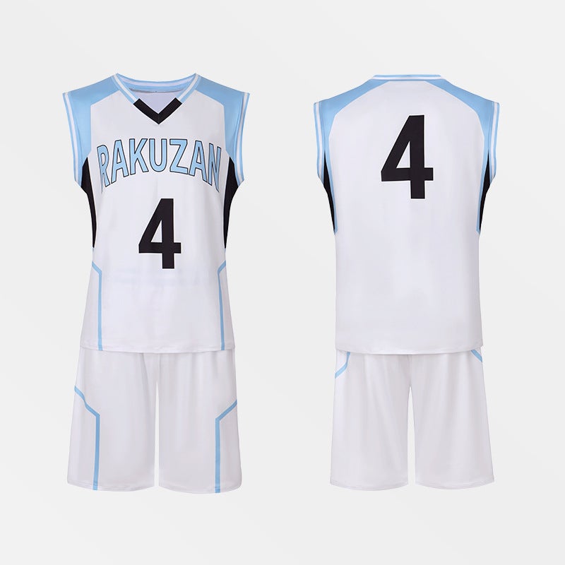 The new sunspot basketball cos clothing emperor light full cosplay clothing role animation play clothing jersey Akashi seiichiro no. 4 jersey