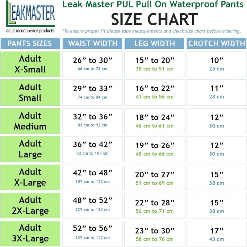 Leakmaster Adult PUL Waterproof Pants Soft Quiet Breathable Durable Adult Plastic Pants Generous CutFit for Use with Cloth Diapers White XSmall Best Fits 2630 Inch Waist 1 Pack - Image 2