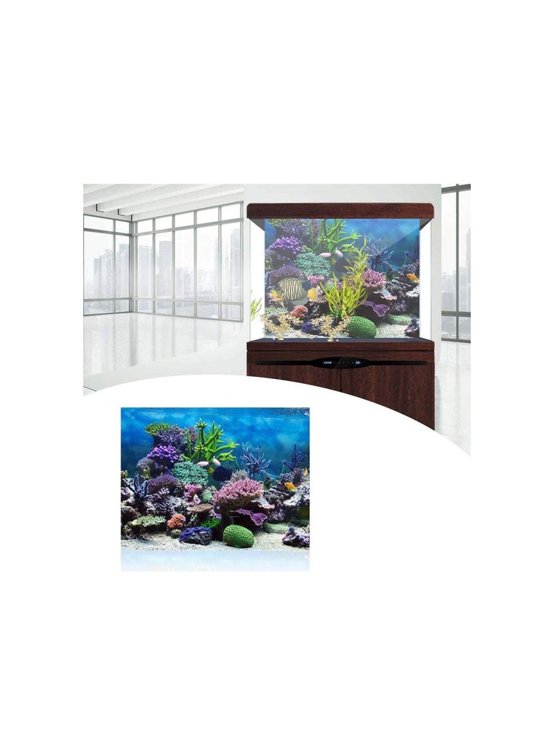 GGOOT Decorative Poster for Aquarium Underwater Coral Decals PVC Sticker Adhesive Decors for Aquarium Background(76 * 30cm) - Image 5