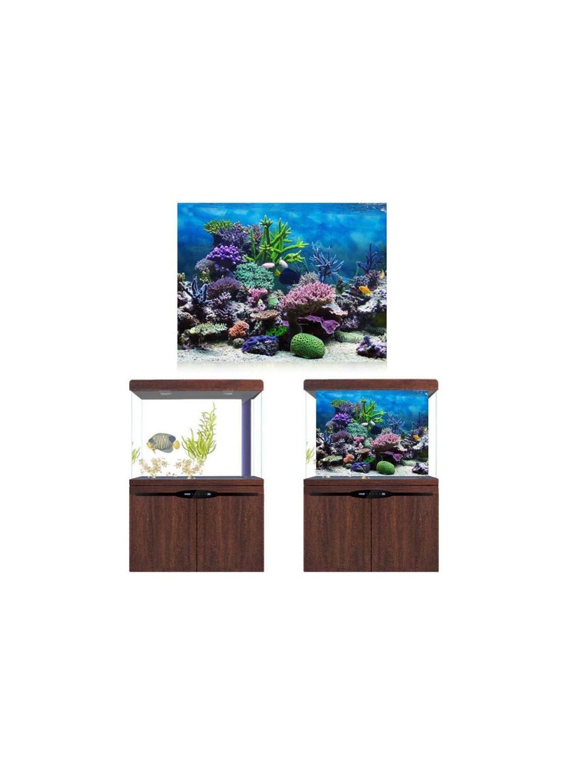 GGOOT Decorative Poster for Aquarium Underwater Coral Decals PVC Sticker Adhesive Decors for Aquarium Background(76 * 30cm) - Image 3