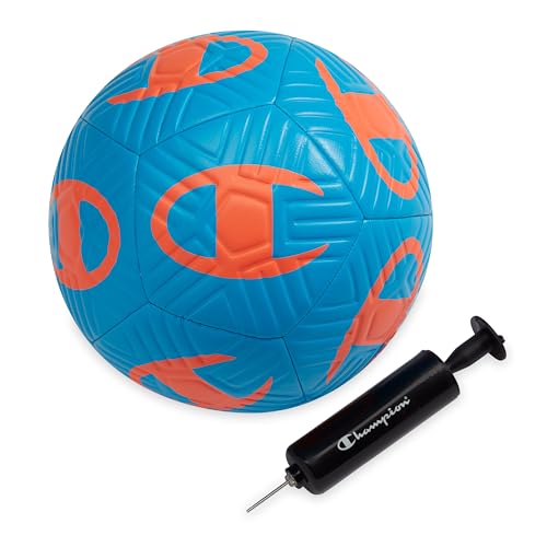 Champion Playmaker Soccer Ball Size 5 Fierce TideVery Coral 12Panel Design Enhanced Control Durable TPU Cover Butyl Bladder for Indoor Outdoor Training Includes 6 Pump - Image 1