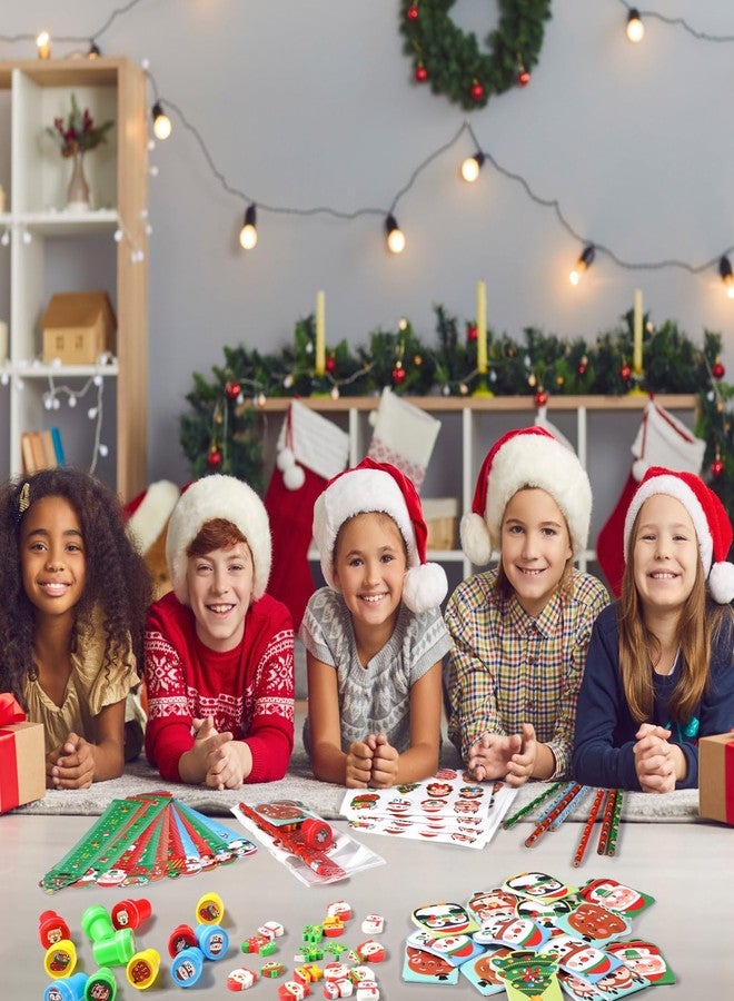 Zhanmai 336 Pcs Bulk Christmas Gifts for Classroom Students Prizes School Christmas Party Favors Assortment Mini Notebooks Pencils Stickers Stamps Bags for Exchange Gifts Goodies Fillers - Image 5