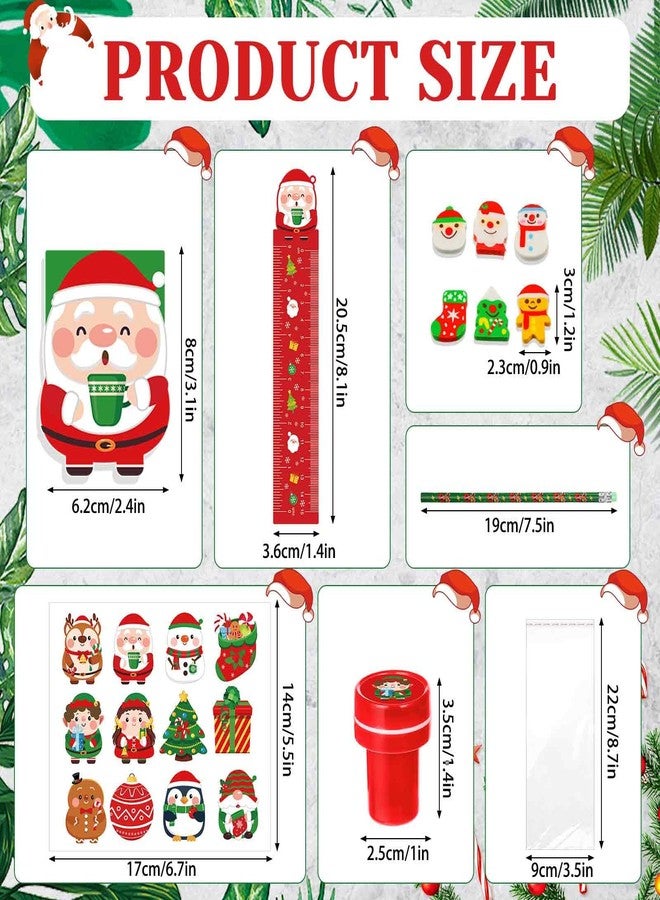 Zhanmai 336 Pcs Bulk Christmas Gifts for Classroom Students Prizes School Christmas Party Favors Assortment Mini Notebooks Pencils Stickers Stamps Bags for Exchange Gifts Goodies Fillers - Image 2
