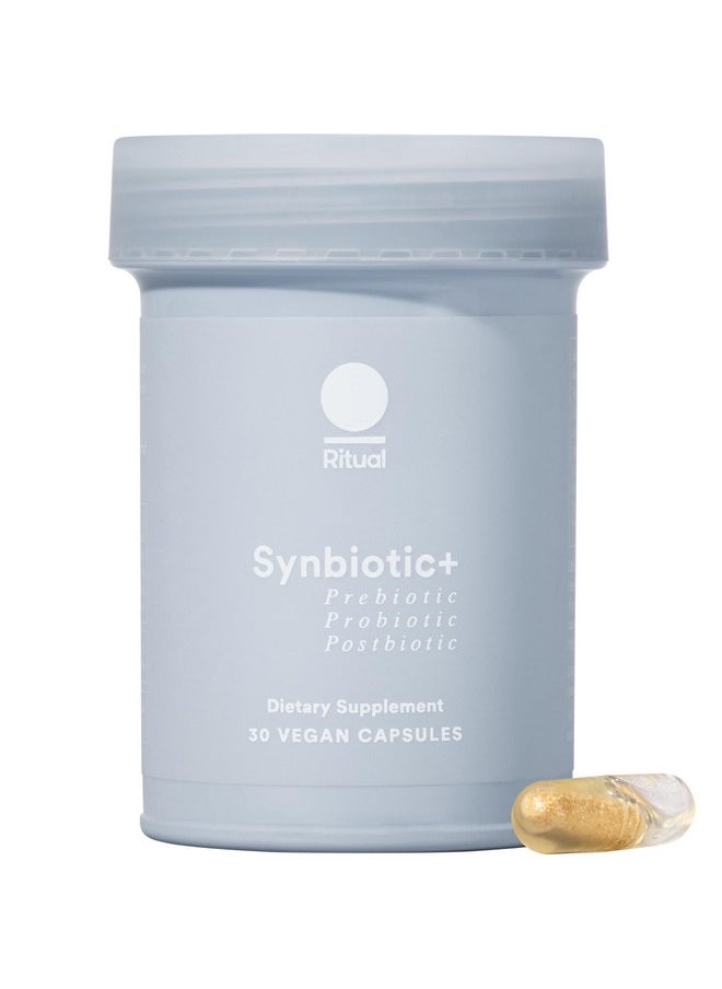 Ritual - Synbiotic+ : Probiotic Prebiotic Postbiotic 3 In 1 Formula For Gut Health Bloat Support Immune Support Delayed Released Capsule Designed To Thrive 30 Vegan Capsules - Image 1