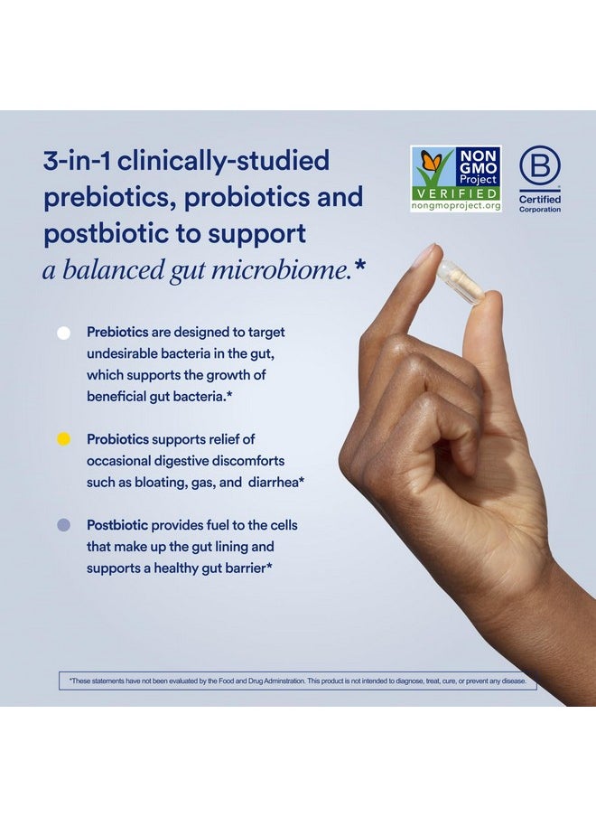Ritual - Synbiotic+ : Probiotic Prebiotic Postbiotic 3 In 1 Formula For Gut Health Bloat Support Immune Support Delayed Released Capsule Designed To Thrive 30 Vegan Capsules - Image 1
