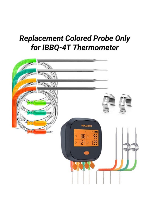 Inkbird WiFi Meat Thermometer 4-Pack Kit with Replacement Colored Probe, Compatible with IBBQ-4T - Image 2