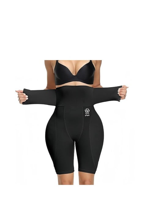 Showday High Waisted Shapewear for Women Womens Butt Lifter Padded Lace Panties Seamless Hip Enahncer Body Shaper Boyshort Underwear