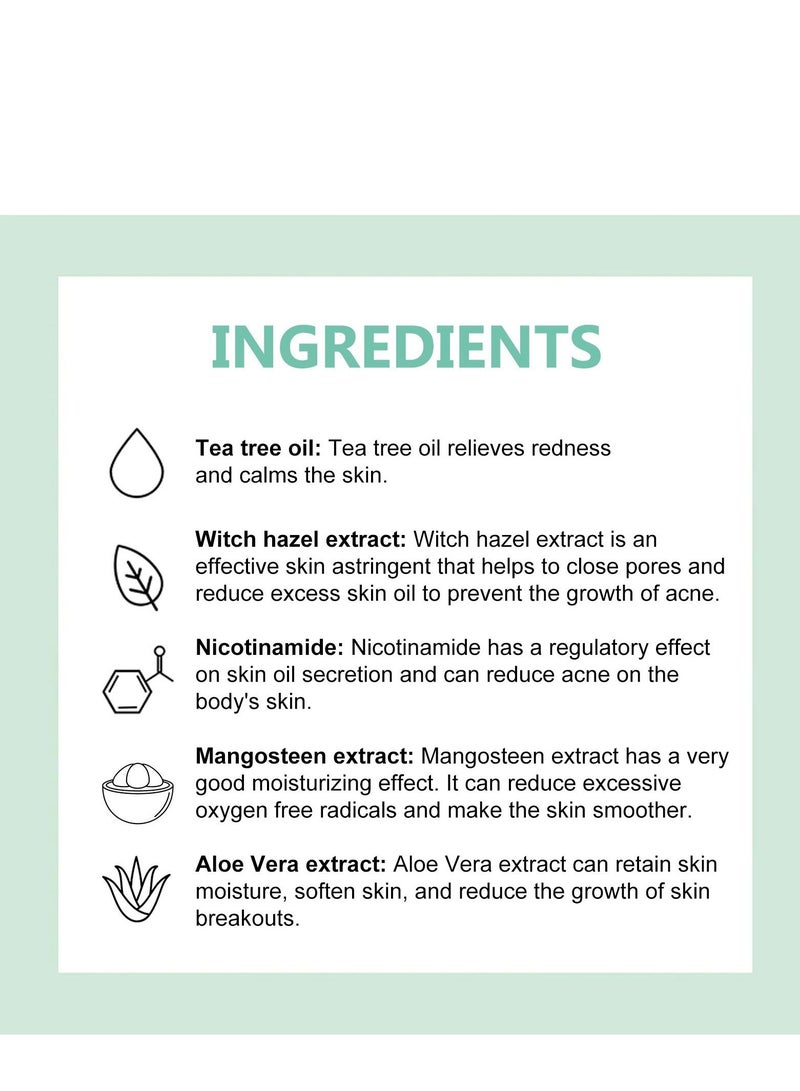 EELHOE 120ML Back Acne Soothing Spray, Clarifying Body Spray – With 2% Salicylic Acid & Tea Tree Oil, Refreshing Herbal Formula for Smooth & Balanced Skin, Fast-Absorbing & Non-Greasy Mist for Daily Skin Care - Image 5