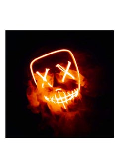Generic LED Halloween Face Mask Light up Mask Cosplay,Halloween Masks ( orange)  - Image 2