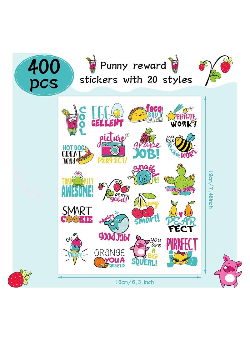 UP TO DATE Motivational Stickers for Kids – 400 Pieces  Make learning fun and rewarding with this set of positive stickers for kids! 🦁🐼🐰  ✅ 400 colorful stickers with cute cartoon designs.  ✅ Adorable animal shapes perfect for decorating notebooks, reward charts, or crafts.  ✅ Great as classroom rewards, motivational tools, or fun gifts for students at school or home.  ✅ Safe, easy to stick, and removable without damage.  🎉 A perfect way to spread positivity and encouragement, keeping kids motivated and happy while learning - Image 4