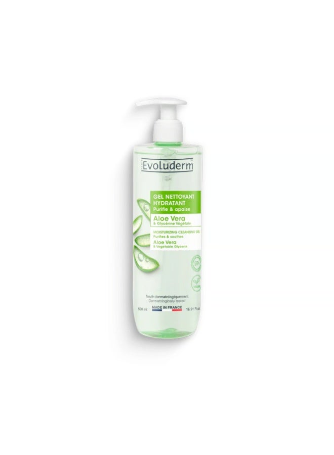 Evoluderm Aloe Vera Moisturizing Cleansing Gel 500ml - Image 1
