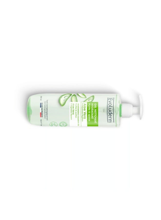 Evoluderm Aloe Vera Moisturizing Cleansing Gel 500ml - Image 3