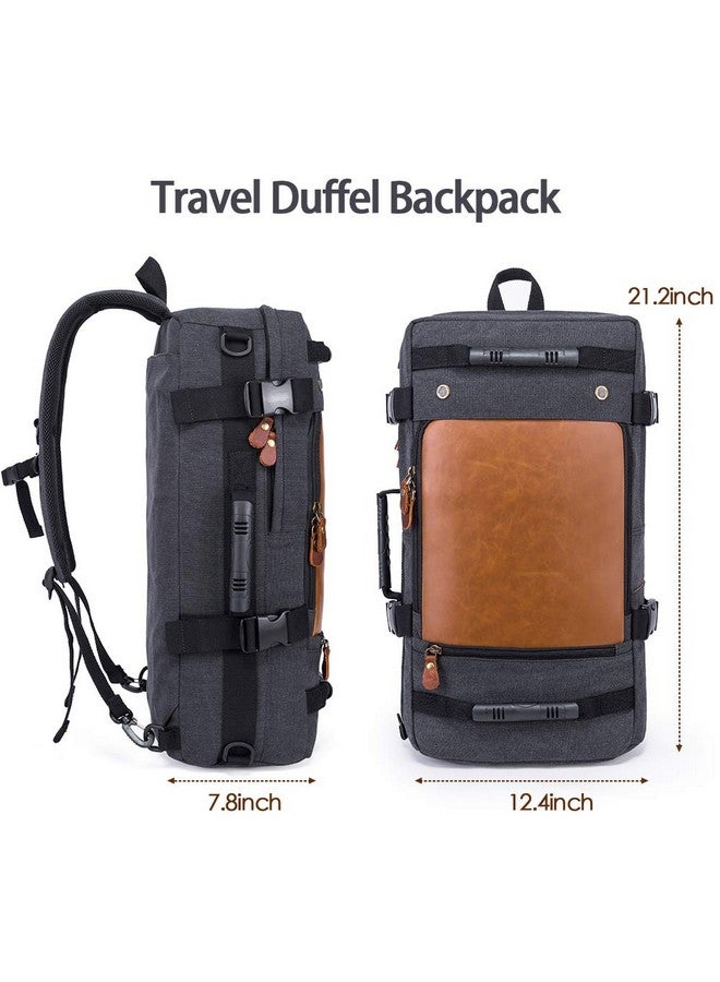 KAKA حقيبة ظهر سفر كاكا للجنسين قابلة للتحويل لحقيبة يد 15.6 بوصة لحقيبة لابتوب سوداء 21.6*11.7*7 بوصة 30 لتر مقاومة للماء من قماش أكسفورد - Image 2