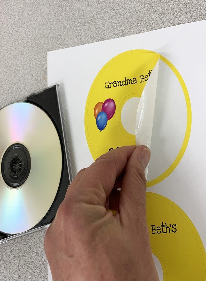 Blank Labels CD/DVD Label | Qty 50 Disc, 100 Spine | 25 Sheets Total | Permanent White Matte | Compatible with Inkjet and Laser Printer | Blank Labels - Image 4