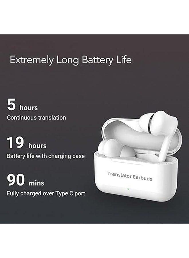 General M6 Smart Bluetooth Translator Headset, 127 Language Translator, Real-time Voice Translator Earbuds, Noise Cancelling Microphone, Business Travel Study  - Image 3