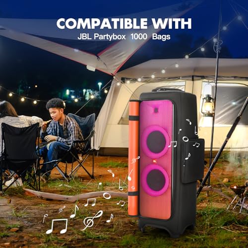MRINCA Speaker Cover Compatible with JBL PartyBox 1000, Scratch-Resistant, Dustproof, Portable Case with Storage Bag for Outdoor Party Speaker - Image 2