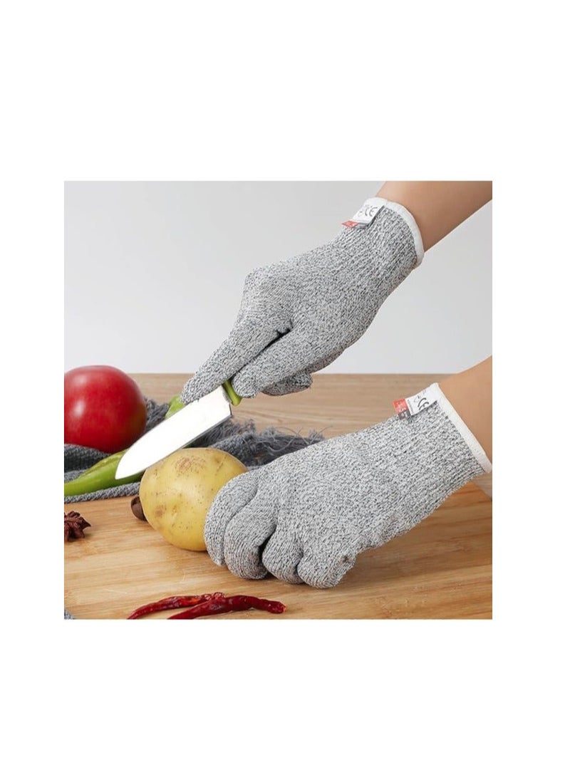 Cut Resistant Gloves Food Grade, LEVEL 5 Protection Safety Kitchen Cuts for Oyster Shucking, Fish Fillet, Processing, Mandolin Slicing, Meat Cutting and Wood Carving - Image 2