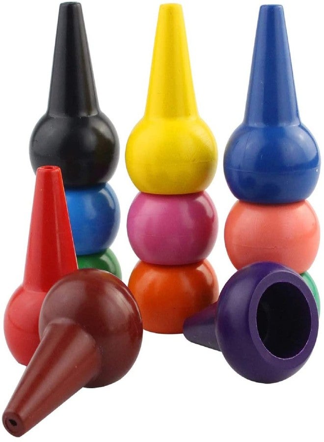Ishua 12 Colors Finger Crayons, Palm Grip Crayons Finger Paint Sticks Stackable - Image 5