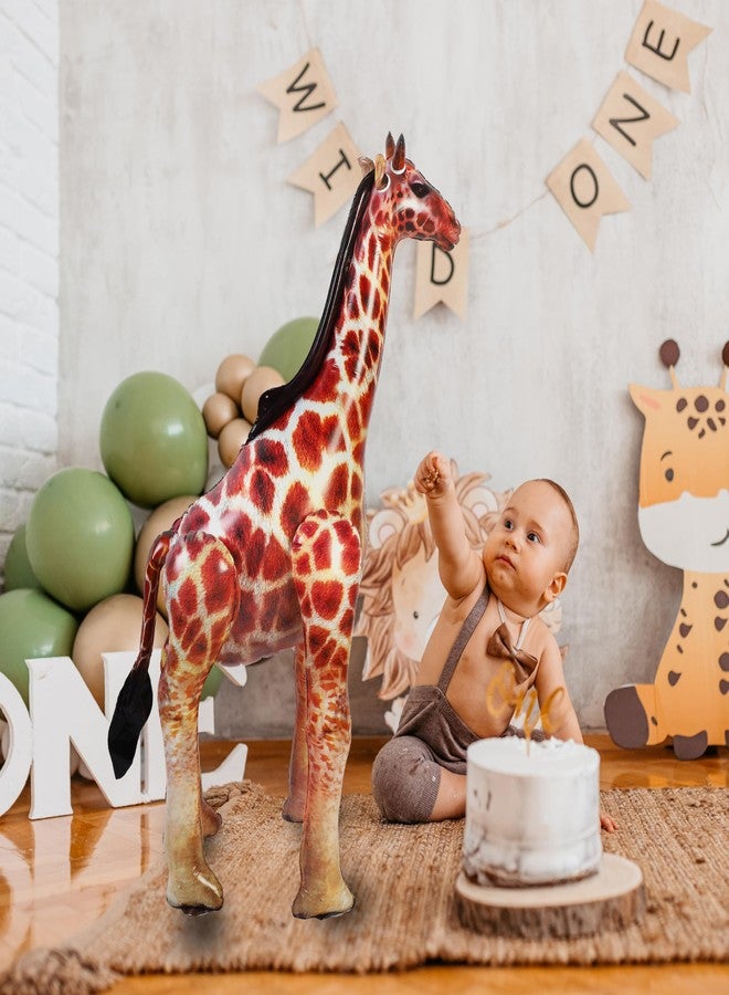 ILEISURELY ILILEISURELY Inflatable Giraffe,37inch Realistic Safari Jungle Animal Balloon for Birthday Baby Shower Wedding Party Decorations Wildlife Photo Prop - Image 3