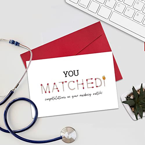 Ogeby Funny Match Day Congrats Card Gifts, Match Day Residency Card Gifts for Him Her, Medical School You Matched Card - Image 4