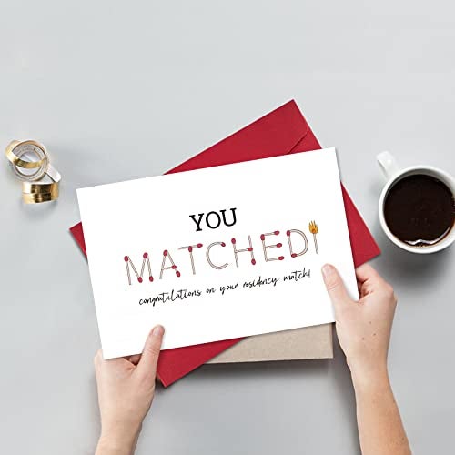 Ogeby Funny Match Day Congrats Card Gifts, Match Day Residency Card Gifts for Him Her, Medical School You Matched Card - Image 3