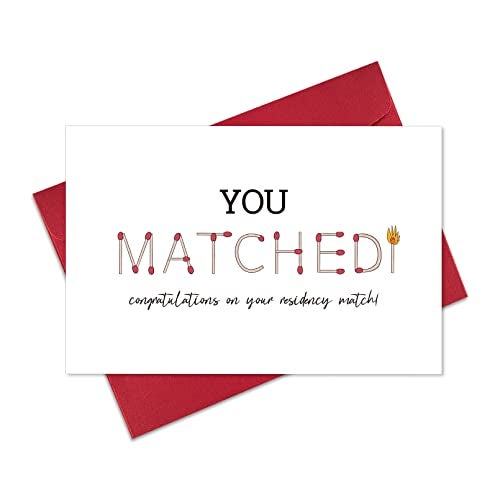 Ogeby Funny Match Day Congrats Card Gifts, Match Day Residency Card Gifts for Him Her, Medical School You Matched Card - Image 1