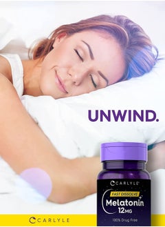 CARLYLE Melatonin 12 mg Fast Dissolve 180 Tablets Natural Berry Flavor  - Image 4