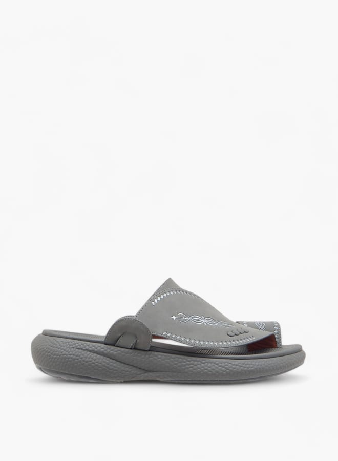 لو كونفورت صنادل عربية رجالية مطرزة سهلة الارتداء - Image 1