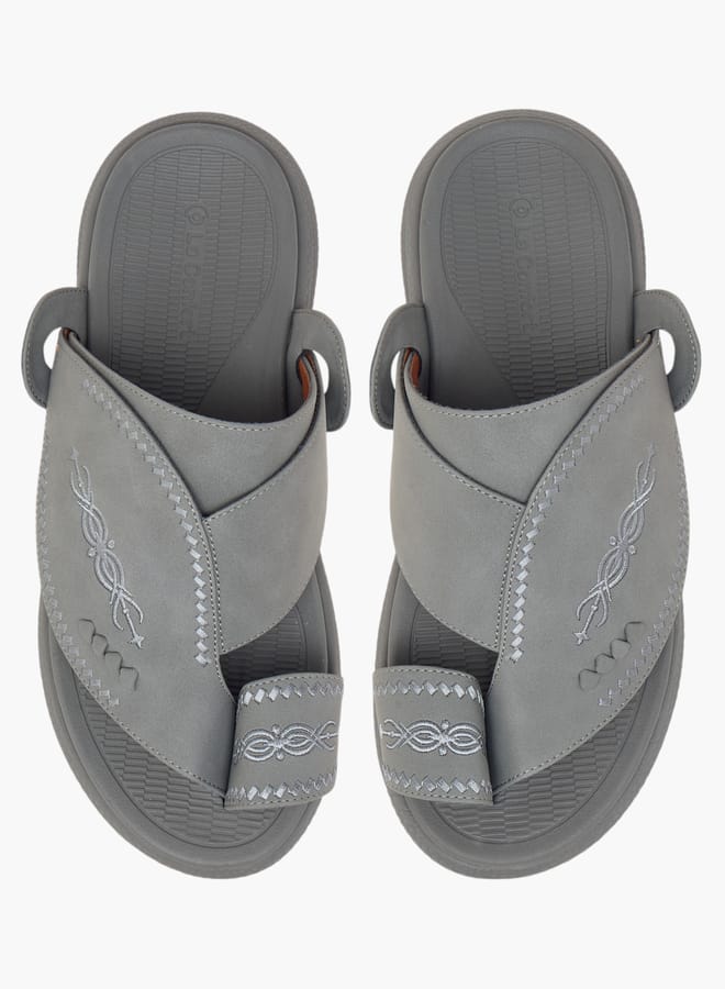 Le Confort Men Embroidered Slip-On Arabic Sandals - Image 1