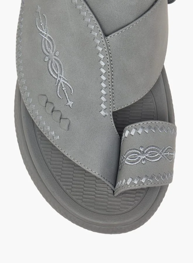 Le Confort Men Embroidered Slip-On Arabic Sandals