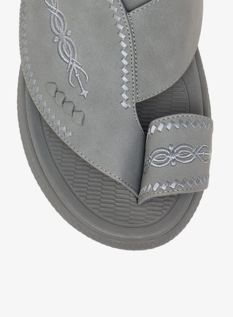 Le Confort Men Embroidered Slip-On Arabic Sandals Ramadan Collection - Image 3