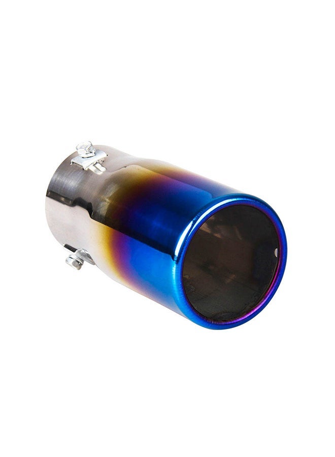 Chrome Car Stainless Steel Chrome Round Exhaust Tail Muffler Tip Pipe - Image 1