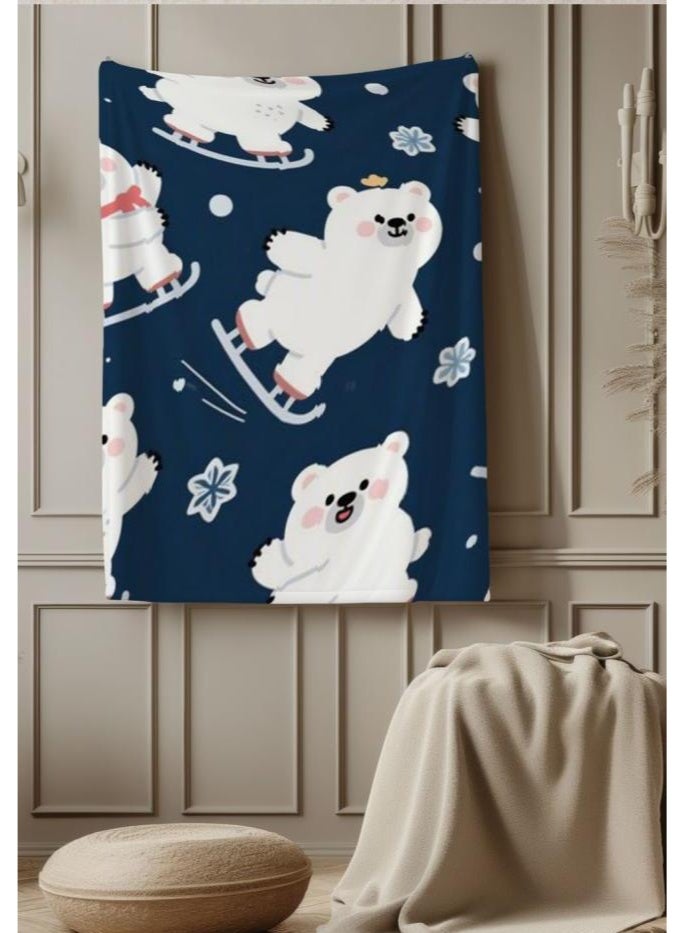 عام بطانية رقيقة من الفانيلا الكرتونية للأطفال والرضع (دافئة ومريحة، ومناسبة للنوم والألعاب) 70 سم * 100 سم - Image 1