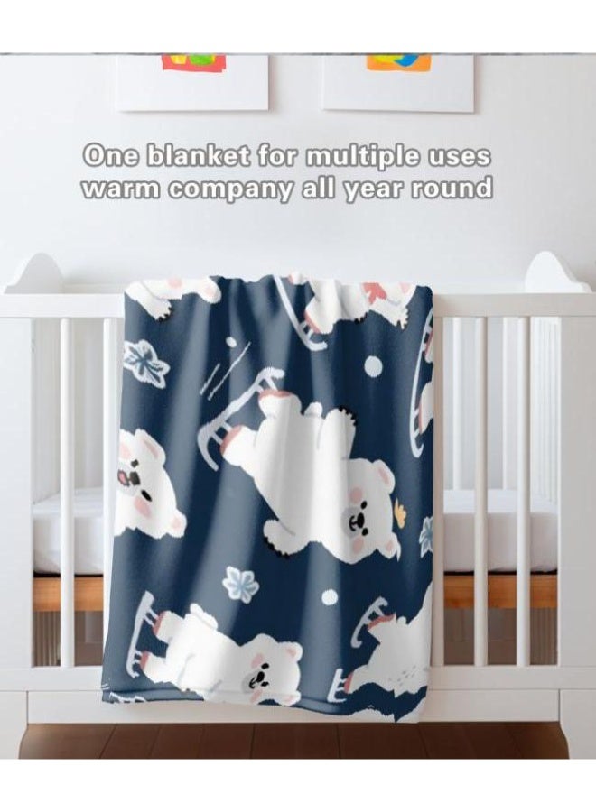 عام بطانية رقيقة من الفانيلا الكرتونية للأطفال والرضع (دافئة ومريحة، ومناسبة للنوم والألعاب) 70 سم * 100 سم - Image 4