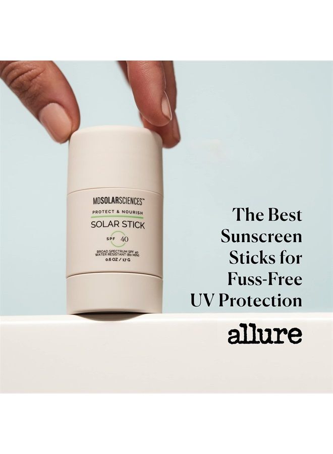 MDSolarSciences Solar Stick SPF 40 – Water-Resistant Mineral Sunscreen – Broad Spectrum UV Protection – Blendable Zinc Oxide Travel Stick – Smooth, Sheer and Natural Matte Finish, 0.6 Oz - Image 2